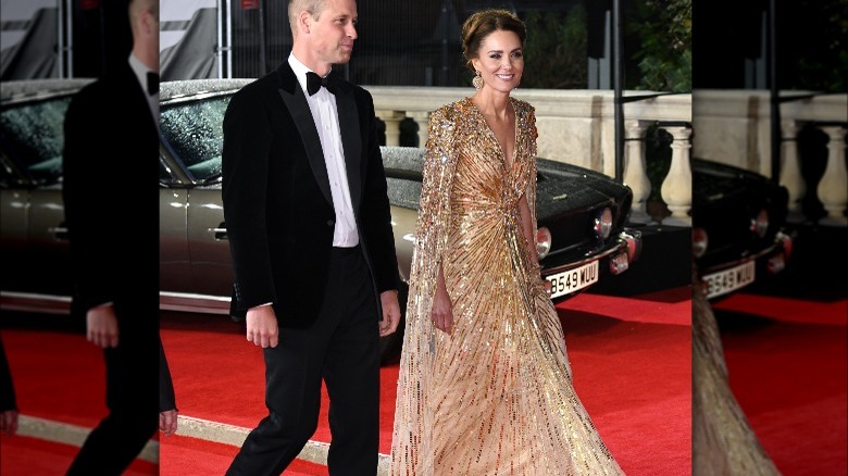 Kate Middleton in gold dress