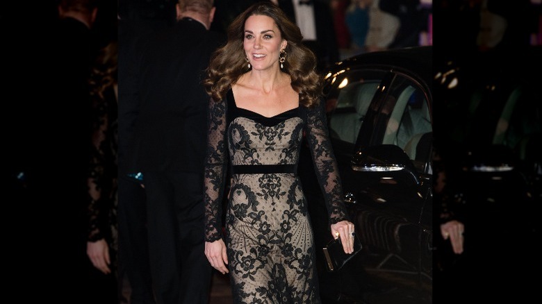 Kate Middleton in lace gown 