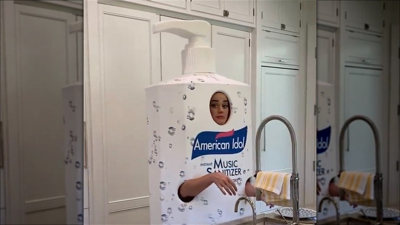 Katy perry's hand sanitizer costume