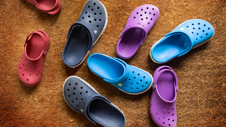 Assorted Crocs in multiple colors