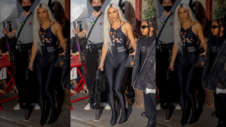 Kim Kardashian black pantaboots