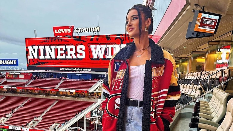 Kristin Juszczyk at the stadium