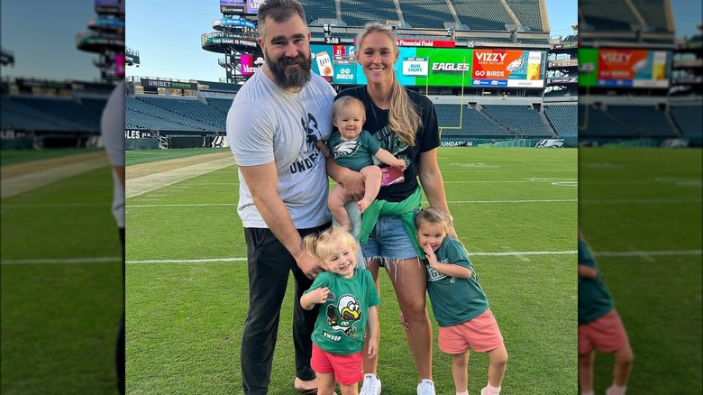 Kylie Kelce with her family