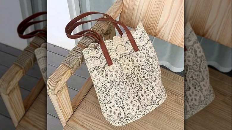 Lace bag on a chair