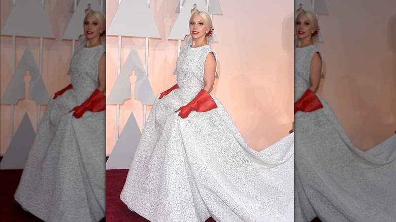 Lady Gaga in white gown