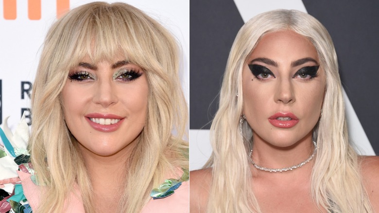 Lady Gaga with heavy eye makeup