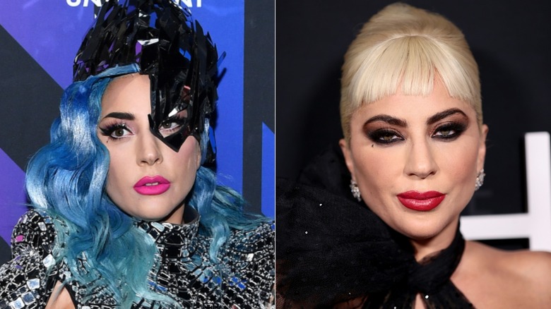 Lady Gaga with dark eyebrows