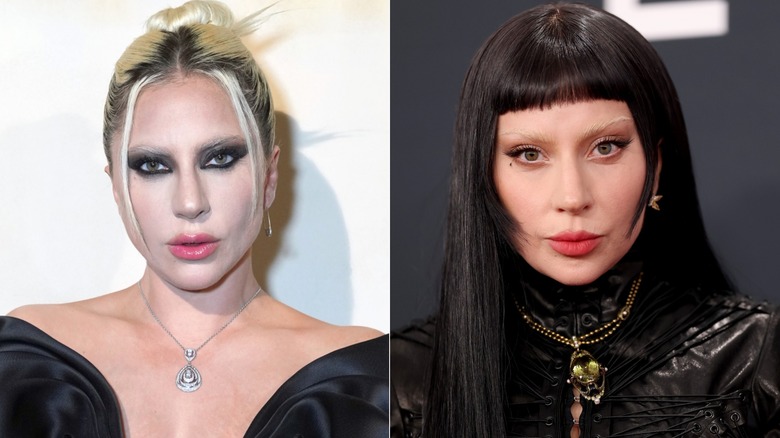 Lady Gaga with bleached brows