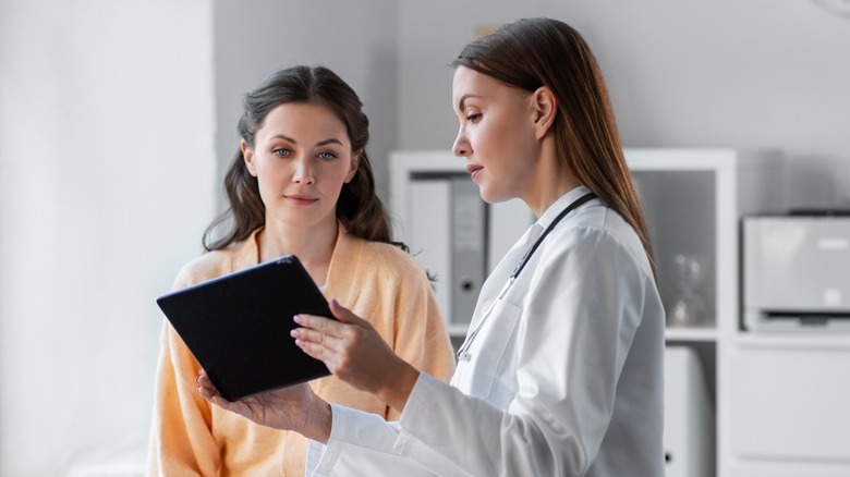 doctor talking to a patient