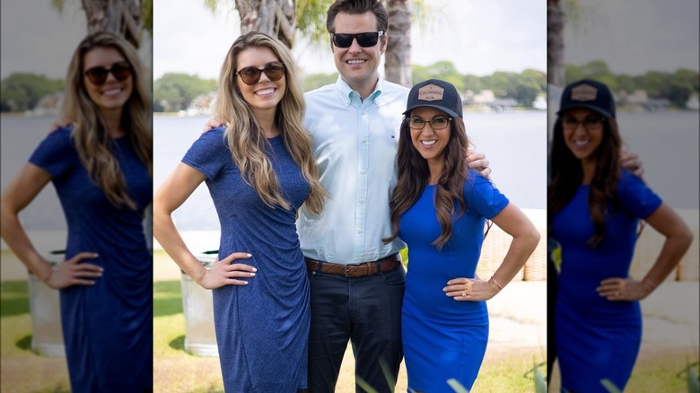 Lauren Boebert wearing a blue dress