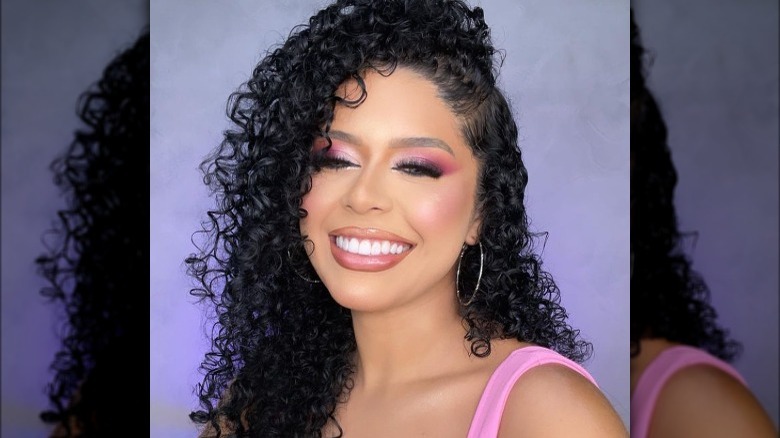 All-pink makeup look