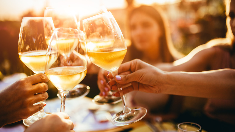 Group of people drinking wine