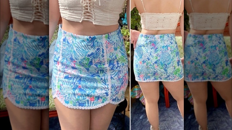 person wearing vintage lilly pulitzer skort