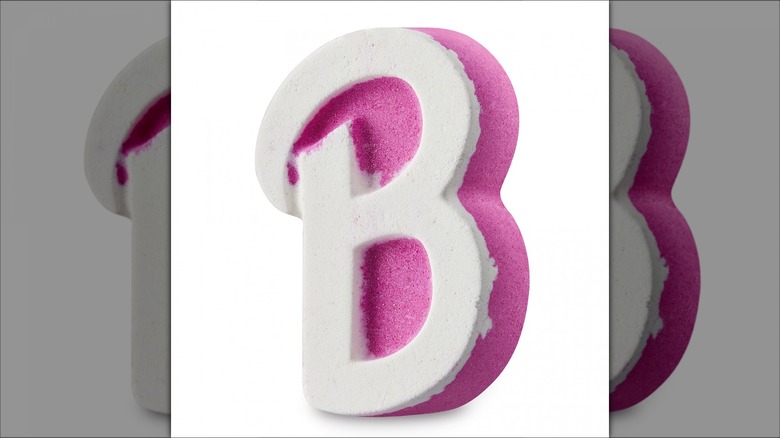 Lush x Barbie B-Shaped bath bomb