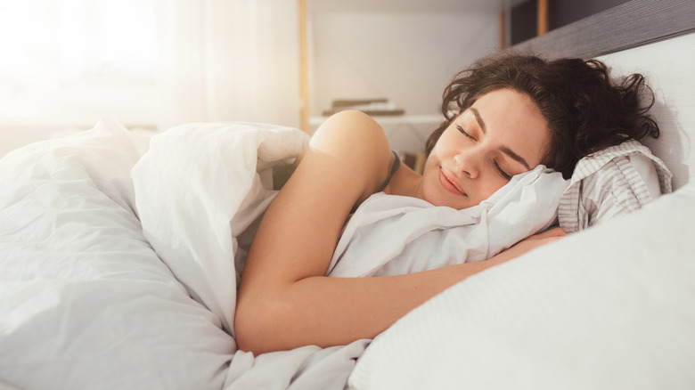 woman sleeping peacefully