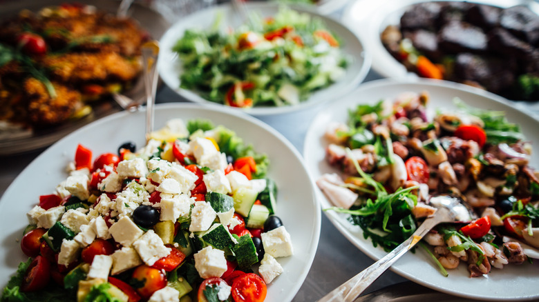 bean salads vegetable salads as sides