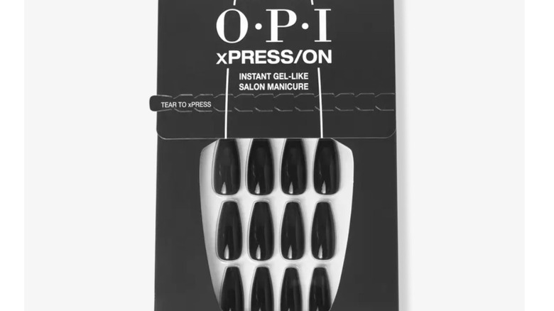 OPI dark press-on nail product