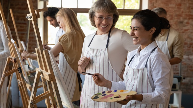 Group paints together 