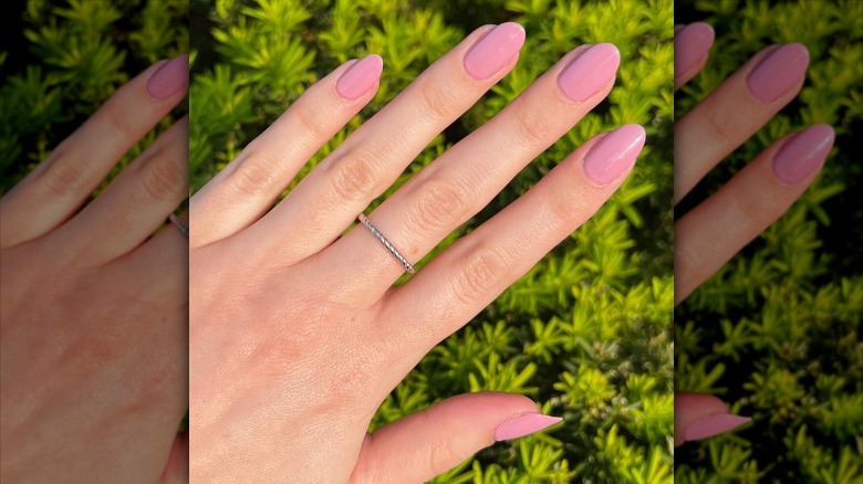 Mauve pink nail polish