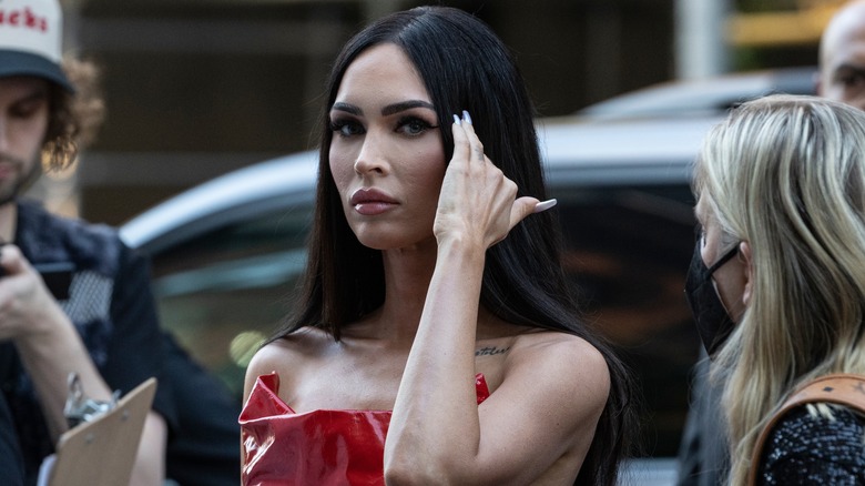 Megan Fox in red dress