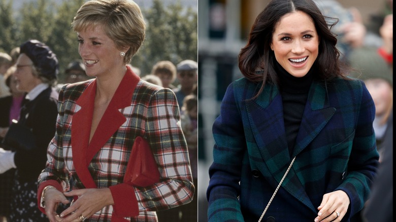 Meghan Markle Princess Diana plaid