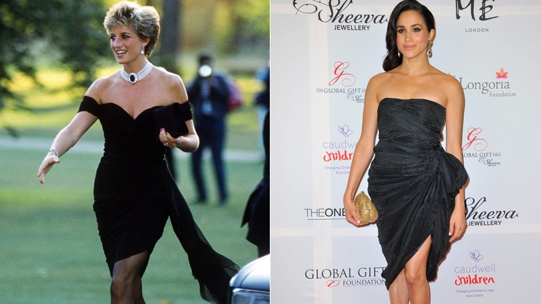 Princess Diana black dress royal