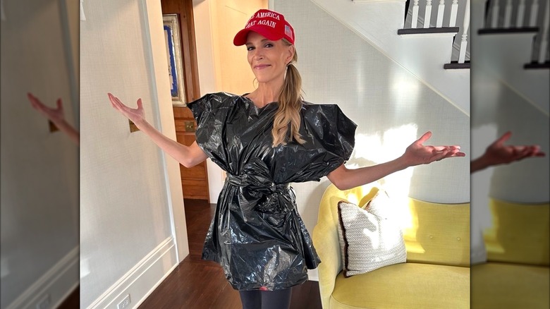 Megyn Kelly dressed as garbage for Halloween 2024.