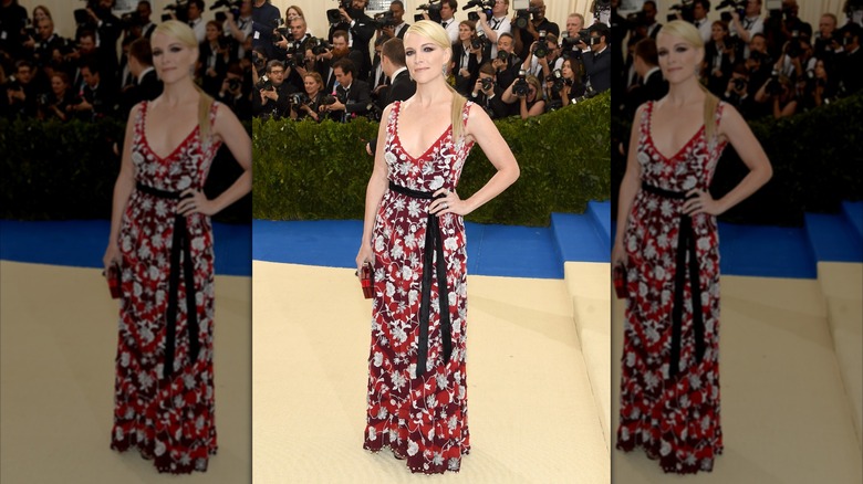 Megyn Kelly wearing a floral gown at the 2017 Met Gala.