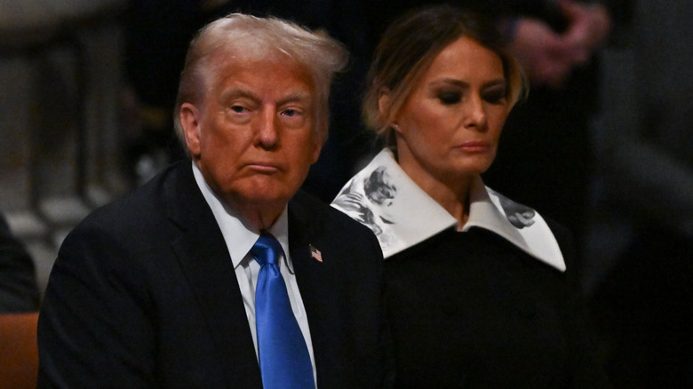 Donald Trump and Melania Trump at Jimmy Carter's funeral