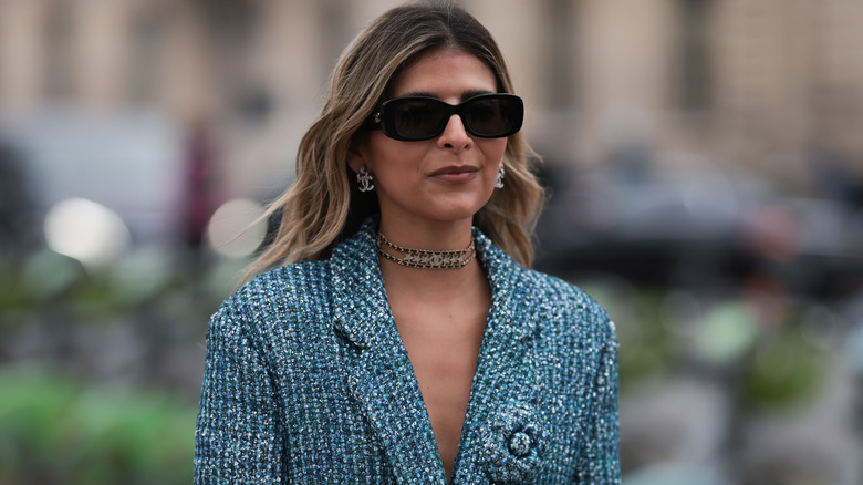 woman with cool-toned honey hair