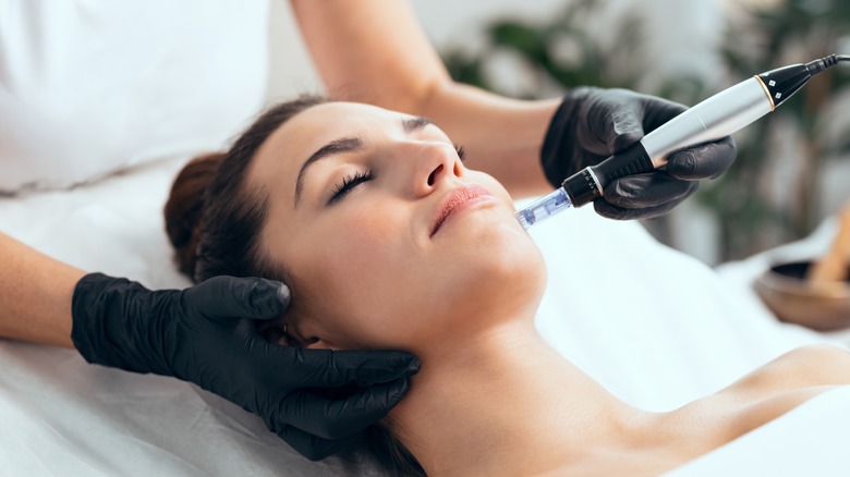 woman getting mesotherapy treament