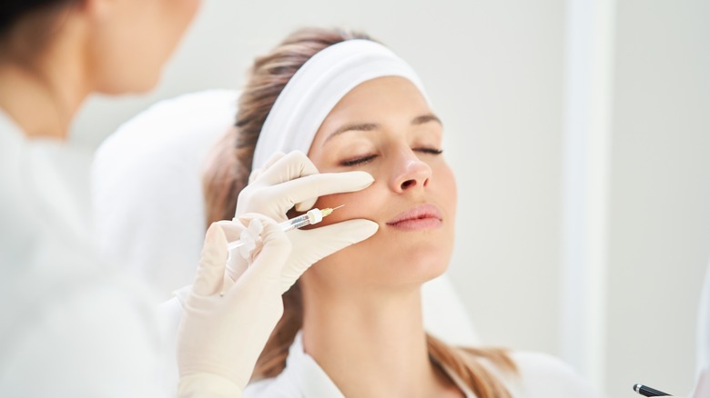 woman getting botox