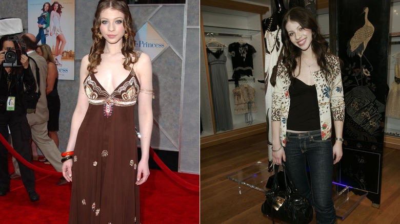 Michelle Trachtenberg in brown dress