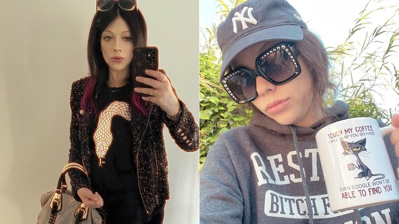 Michelle Trachtenberg taking selfies