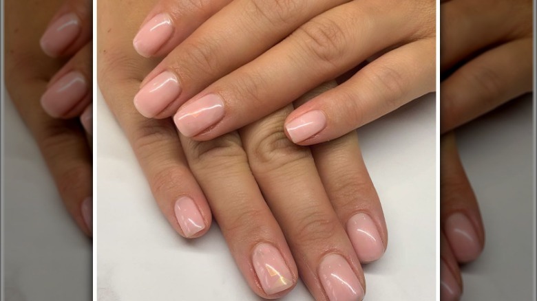 nude milk bath manicure