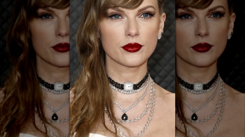 Taylor Swift wearing choker watch