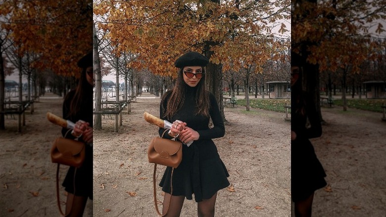 woman standing in park