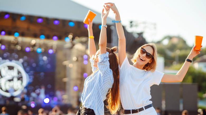 Women at a concert