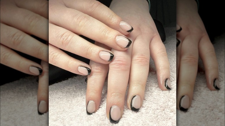 Moon shadow French nails