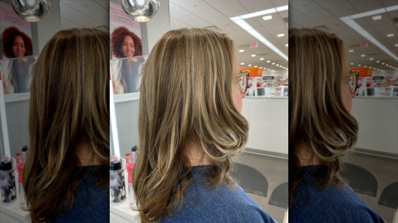 Light hair with gray highlights