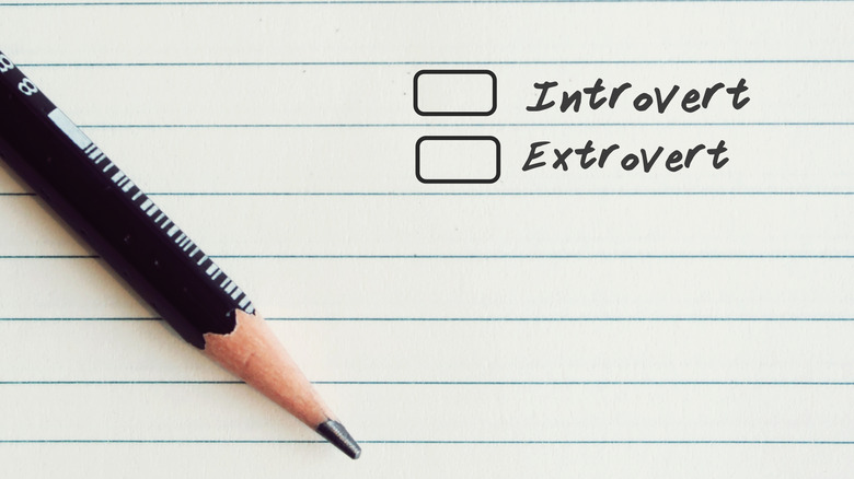 Introvert Extrovert on lined paper 