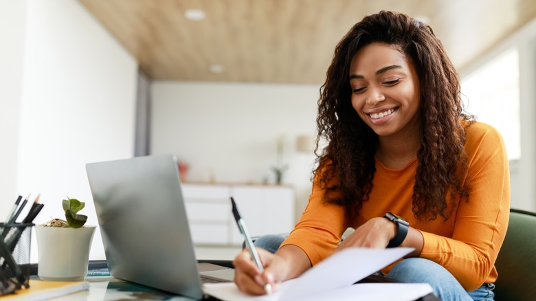 Woman studying 