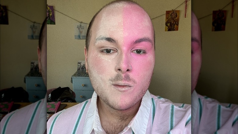 Pink color foundation