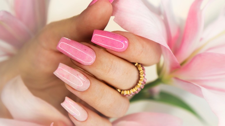 Gorgeous pink nails 