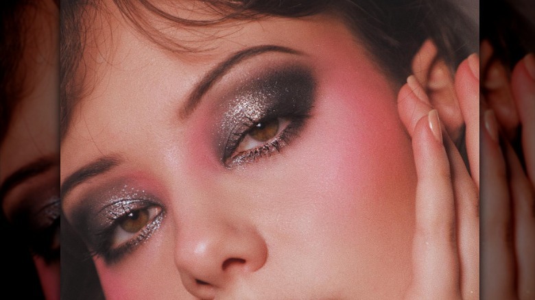 woman with smoky silver eye