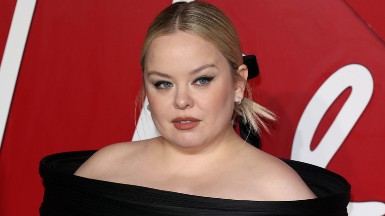 Nicola Coughlan wearing a black dress at the 2024 Fashion Awards