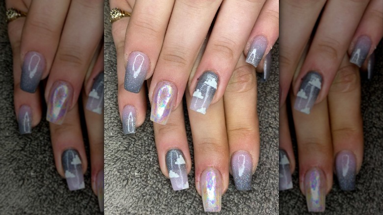 Oil-slick cloud nails