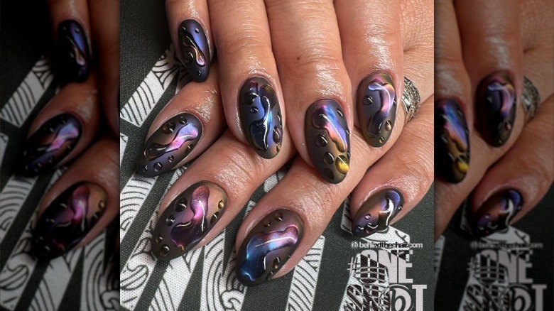 Oil-slick nails