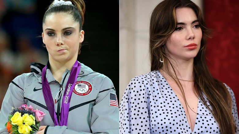 McKayla Maroney in 2012 and 2021