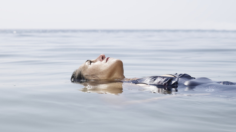 woman swimming in ocean